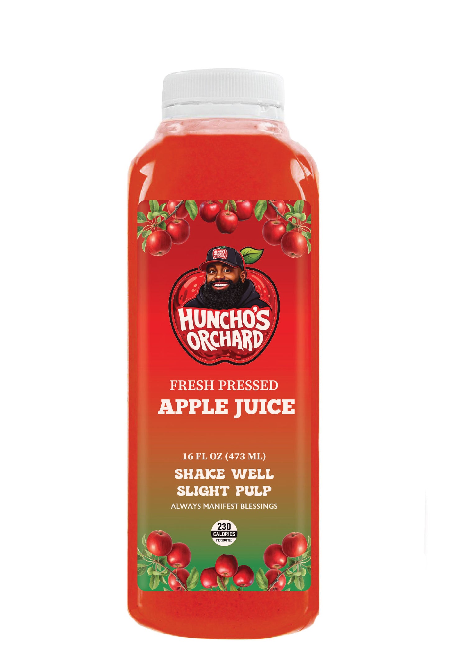 Huncho’s Fresh Pressed Apple Juice (16oz)